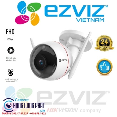 CAMERA IP WIFI EZVIZ C3W 2.0MP Tích Hợp Báo Động
