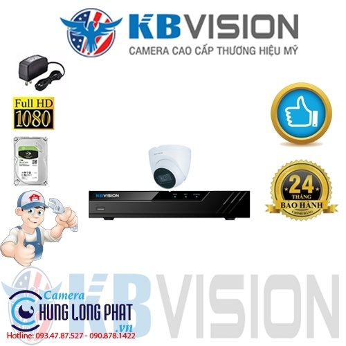TRỌN BỘ 1 CAMERA IP KBVISION 2.0 MPX