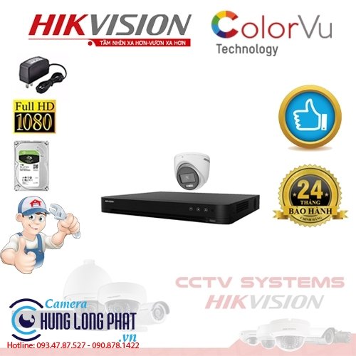 TRỌN BỘ 1 CAMERA QUAN SÁT HIKVISION FULL COLOR 2.0 MPX
