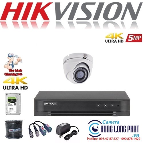 TRỌN BỘ 1 CAMERA QUAN SÁT HIKVISON 5.0 MPX TÍCH HỢP ÂM THANH