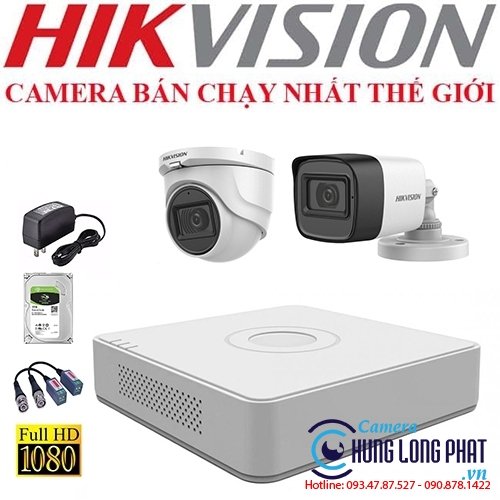 TRỌN BỘ 2 CAMERA 2.0 MPX CÓ ÂM THANH BẢO HÀNH 24TH