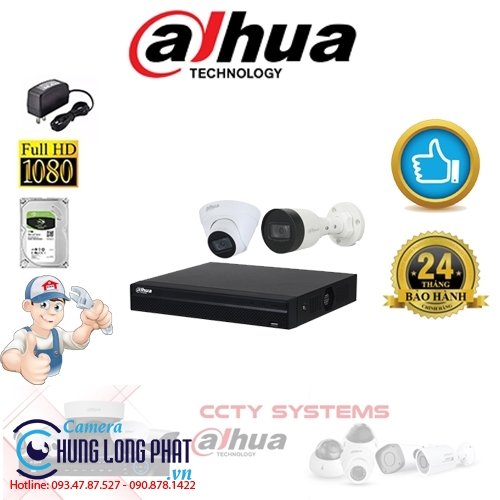 TRỌN BỘ 2 CAMERA IP DAHUA 2.0 MPX