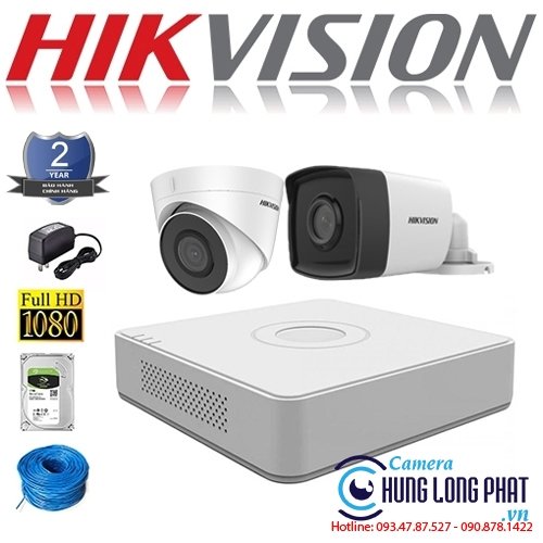 TRỌN BỘ 2 CAMERA IP HIKVISION 2.0 MPX