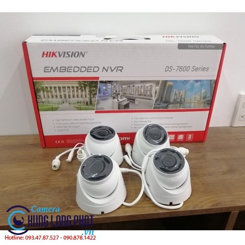 TRỌN BỘ 4 CAMERA IP HIKVISION 2.0 MPX