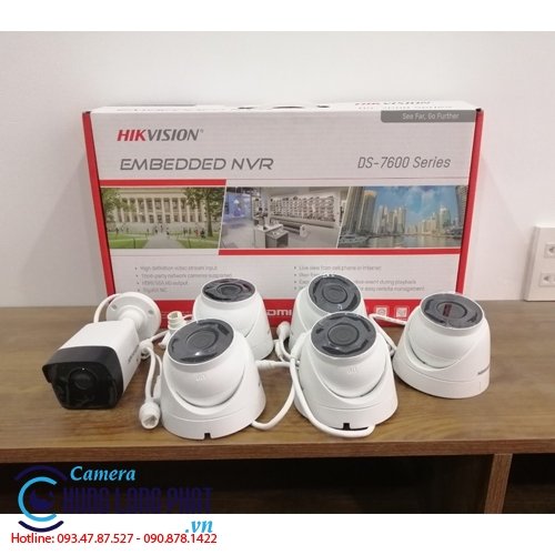 TRỌN BỘ 6 CAMERA IP HIKVISION 2.0 MPX