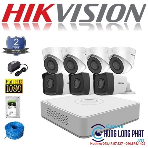 TRỌN BỘ 7 CAMERA IP HIKVISION 2.0 MPX