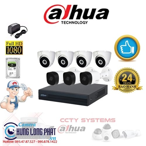 TRỌN BỘ 7 CAMERA QUAN SÁT DAHUA 2.0 MPX